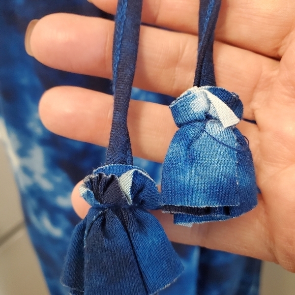 IMNYC Blue Tie Dye Print Midi Sleeveless Dress Size Medium - Picture 3 of 10